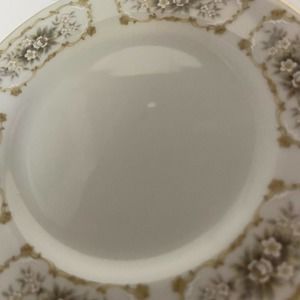 Happy Home China Elegance Bread & Butter White Flowers W/ Scrolls Discontinued